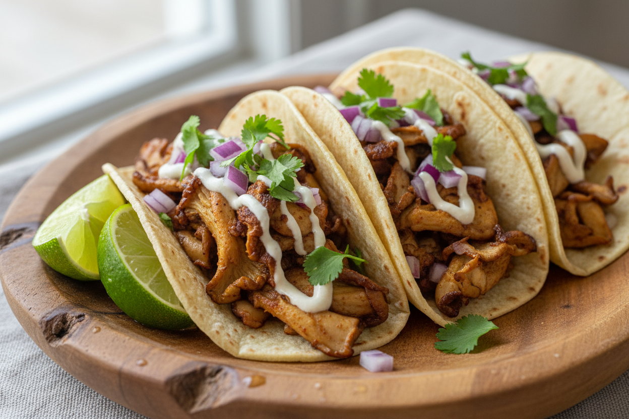 oyster mushroom tacos